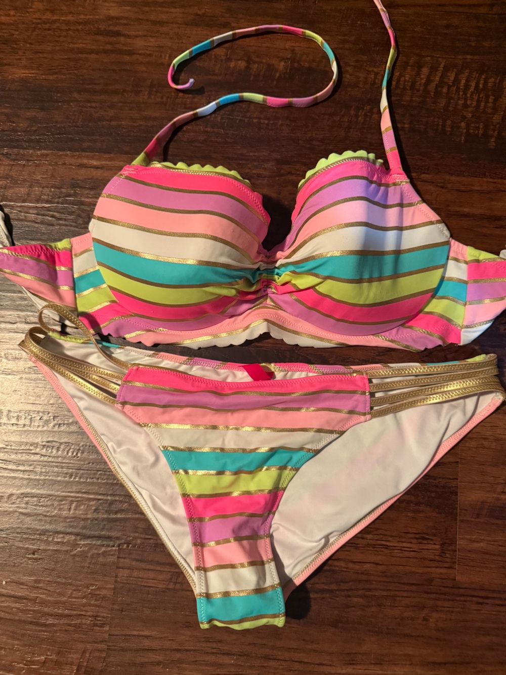 Victoria's Secret White Scalloped bikini